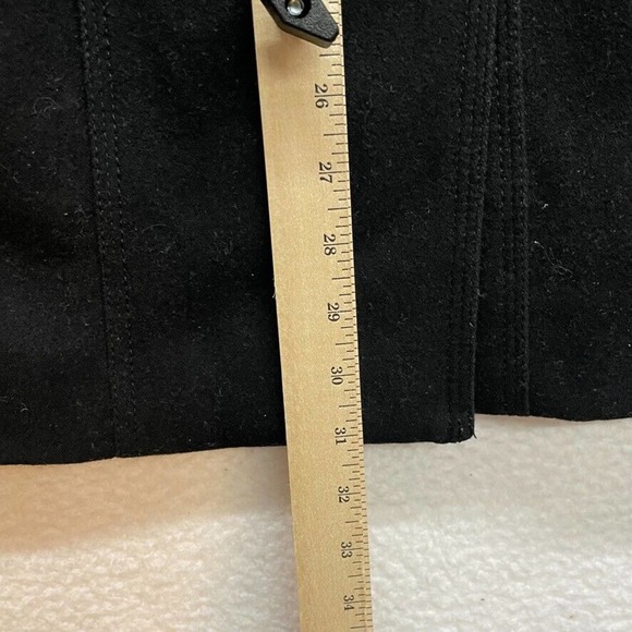 Michael Kors Coat Womens 14 Black Pea Coat Wool Double Breasted Preppy Outdoors - Picture 10 of 11